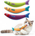 PetBusy Cat Toys with[5000mg A+Natural Catnip &amp;Silvervine] [Baby Grade] Interactive Soft Chew Kicker Cat Toys for Indoor Cats &amp; Kittens, [Crinkle &amp;Bell] Fish Sound Toy, Drives Bored Cat Crazy with Fun